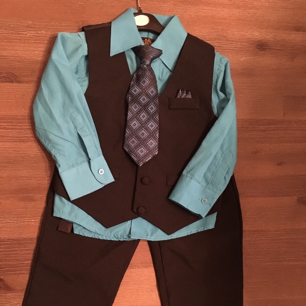 Toddler boy 4 piece pants suit